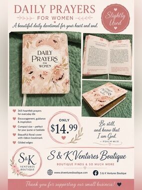 🌸 Daily Prayers for Women – 365-Day Floral Devotional Prayer Book